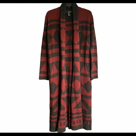 Forever 21 Cable Knit Longline Sweater Cardigan - Picture 1 of 7